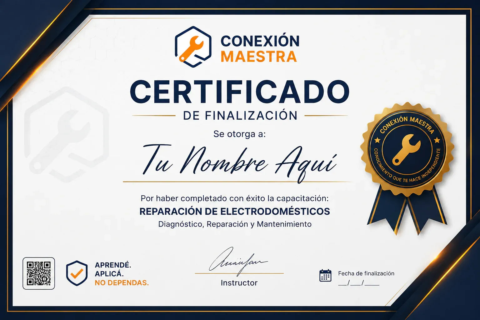 Certificado de finalización